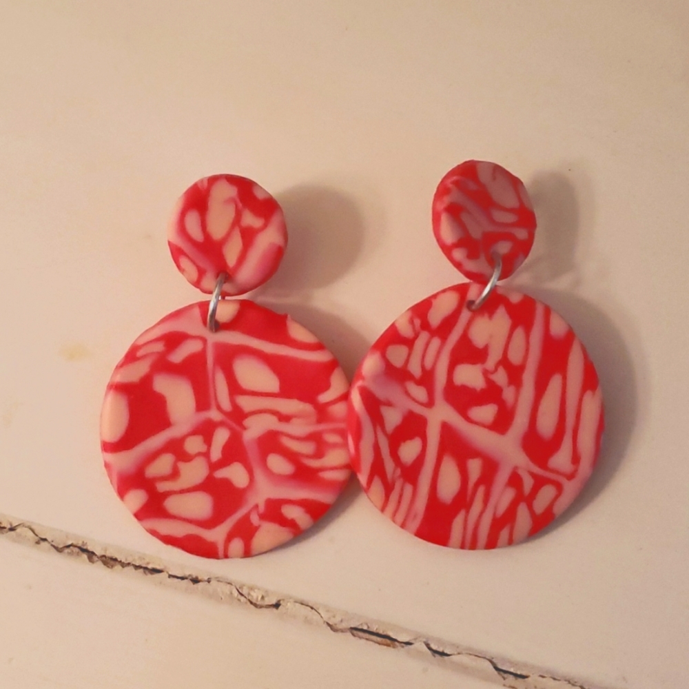 Handmade clay earrings